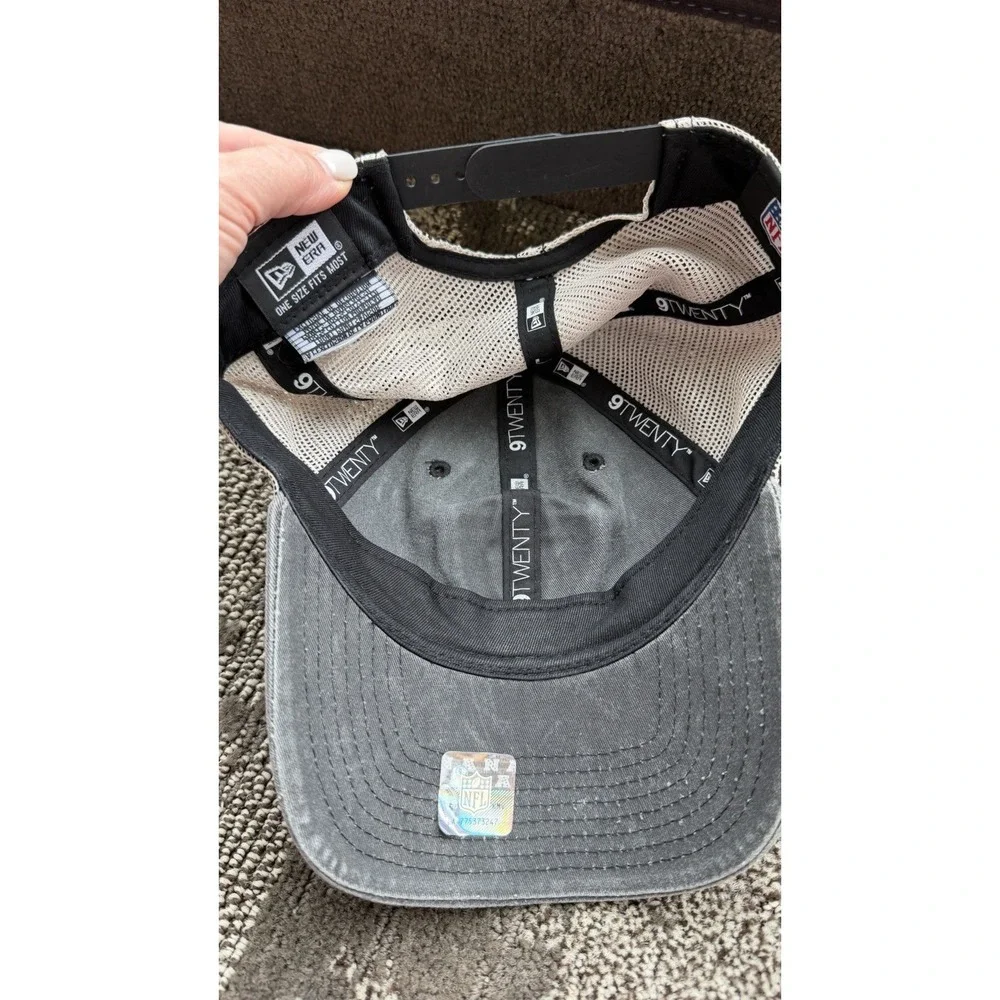Las Vegas Raiders Hat OSFA Gray '47 Brand Mesh Back Adjustable NFL
